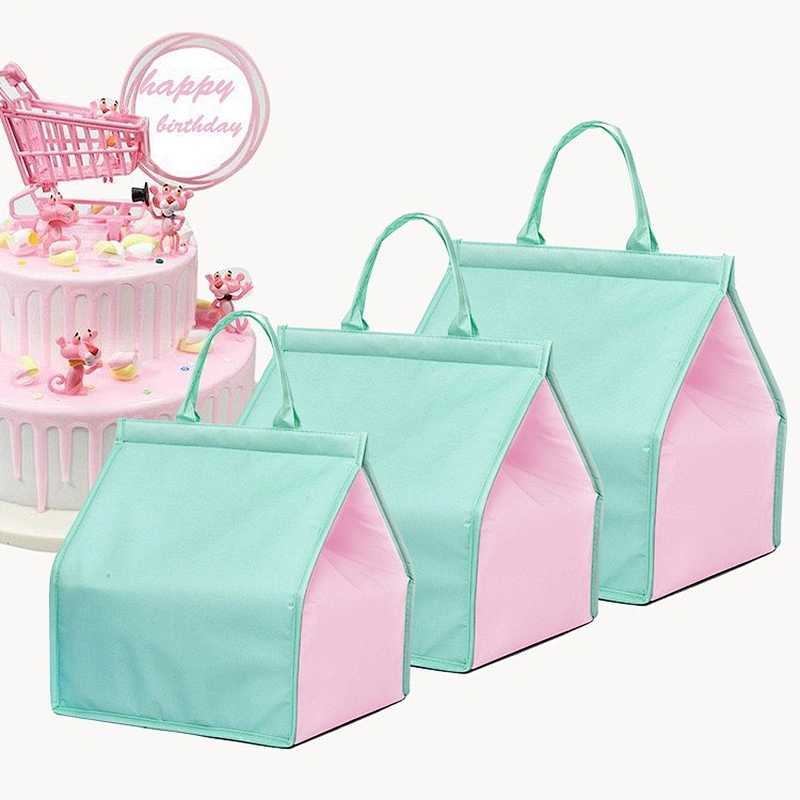 Wholesale Custom Logo Nonwoven Aluminum Foil Foldable Lunch Portable Cake Insulated Waterproof Soft Cute Ice insulation bag