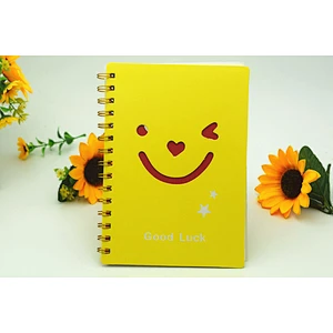 custom Spiral Hardcover A4 A5 A6 cartoon expression hardcover diary promotional gift loose-leaf notebook