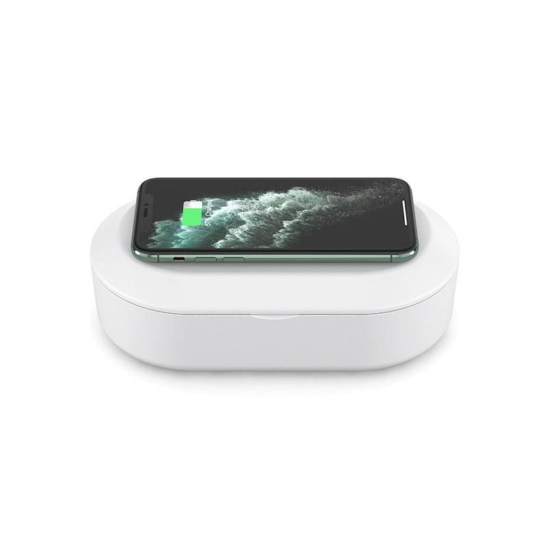 UV disinfection box UVC UV sterilizing case mobile phone sterilizing case 15W fast charging cellphone wireless charger