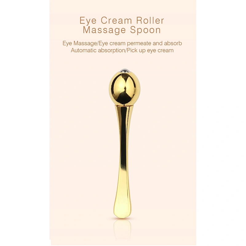 High Quality Custom Promotional Gifts Cosmetic Eye Cream Massage Spatula Roller Zinc Alloy Face Mask Spoon