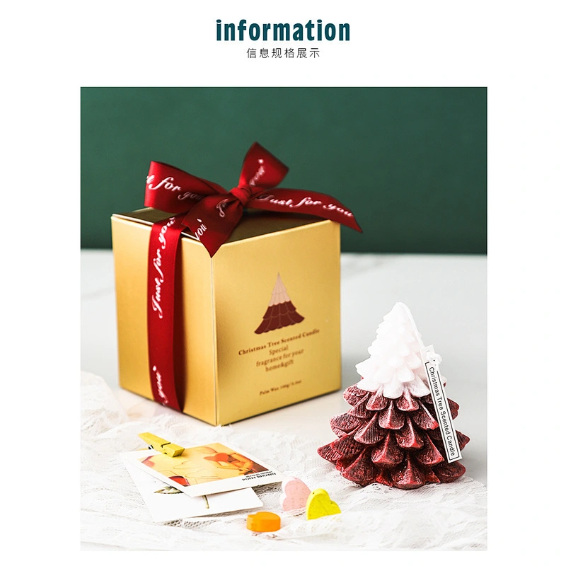 Wholesale fashionable custom luxury handmade aroma candles Christmas tree home decoration
