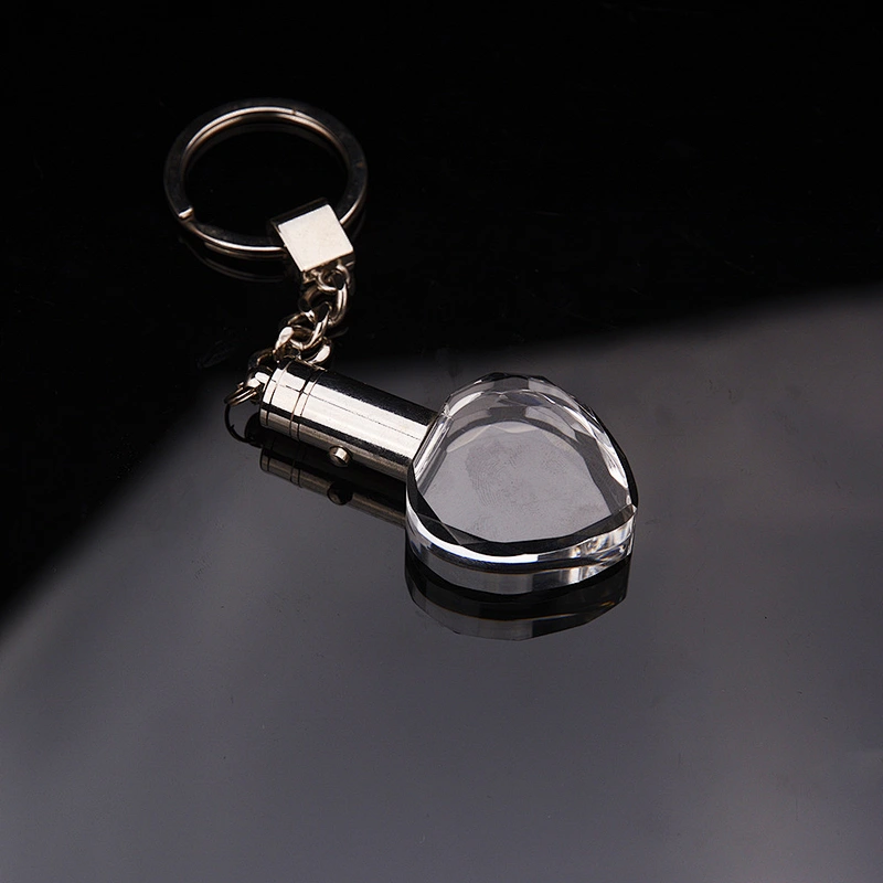 High quality custom shape Crystal Heart Shaped Wedding/party Gift Key chains