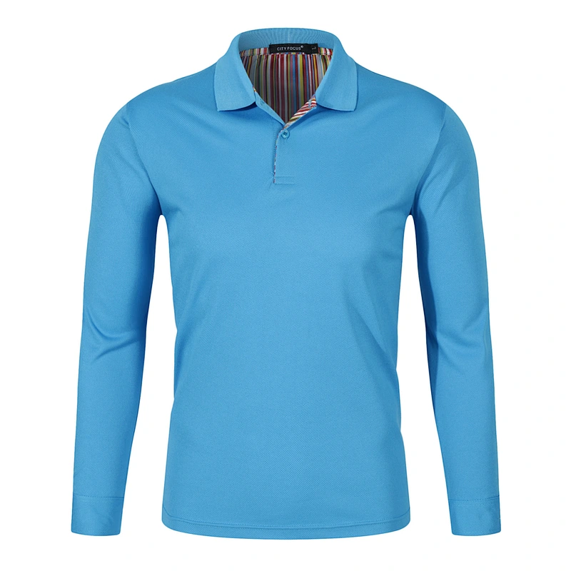 High quality 100% cotton polo shirt activities promotion team top wear customize uniform long sleeve polo shirt