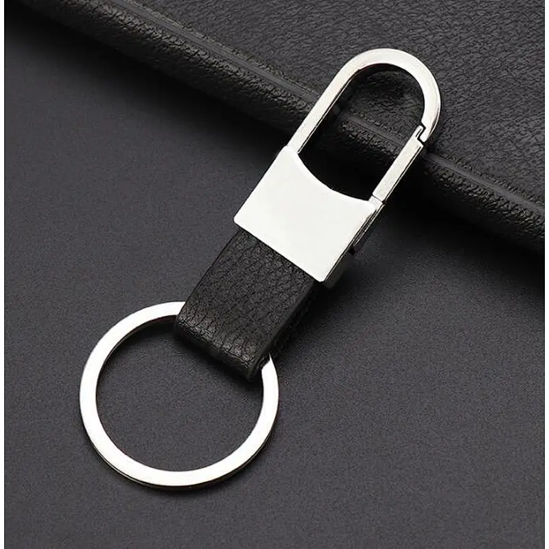 Wholesale High Quality custom gift logo Creative car pendant men metal leather key chain