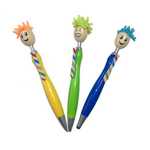 Creative multi-functional cartoon doll head ballpoint pen Maomao head mobile phone touch screen advertising gift pens