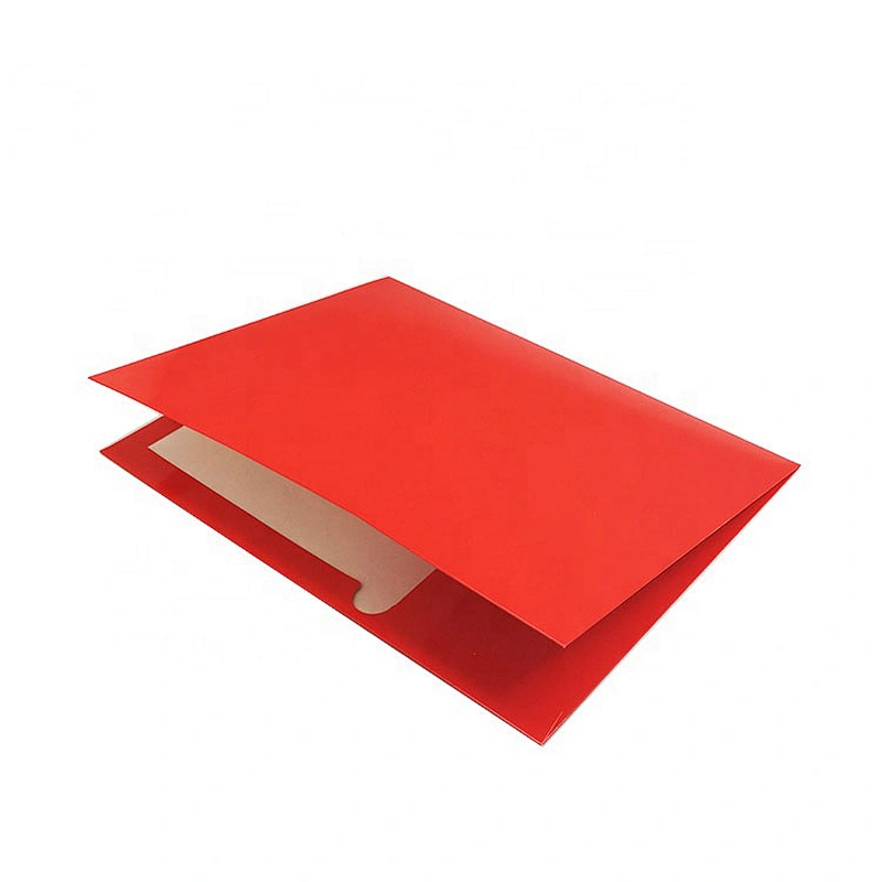 High quality custom logo Double-sided paper report folder A4 advertising promotion folder