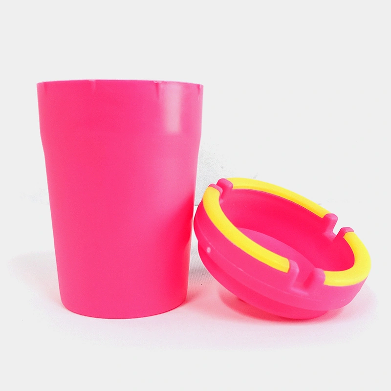 Promotion gift for new ABS Ashtray  color fluorescent trash can Smokeless Easy Clean  Ashtray