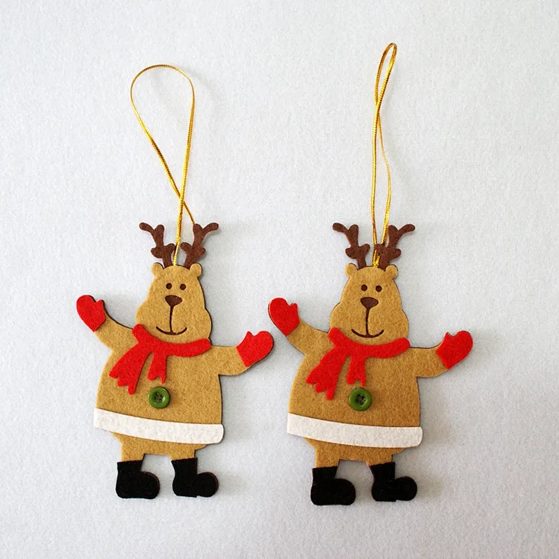 Fashion custom handmade felt craft Christmas tree decoration Wall-mounted Santa cute Claus Reindeer snowman
