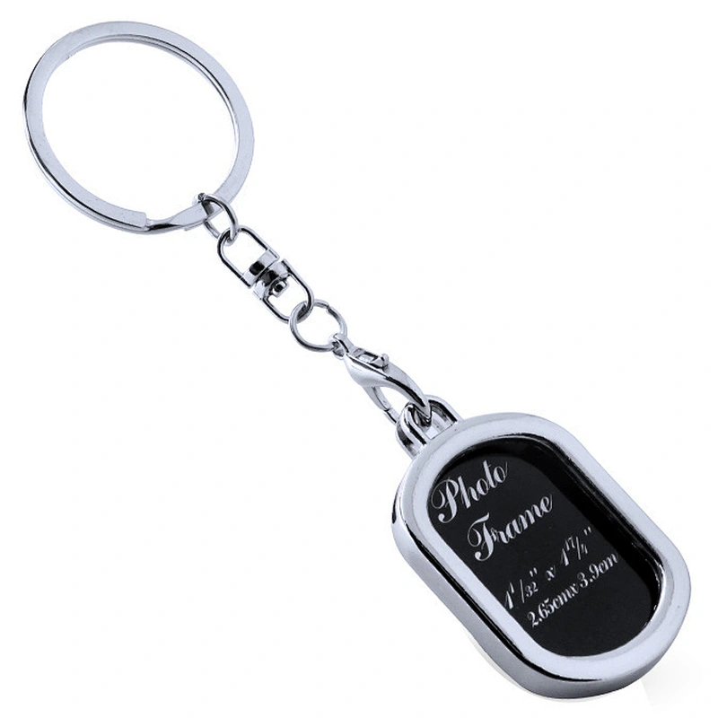 Promotional Souvenir Metal Keychain wedding gifts Custom logo classic Photo Frame Shape Metal  Keychain