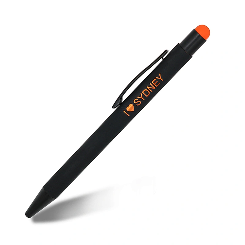 Creative metal capacitor advertising pen multi-function touch screen pen aluminum pole press ballpoint pen custom LOGO