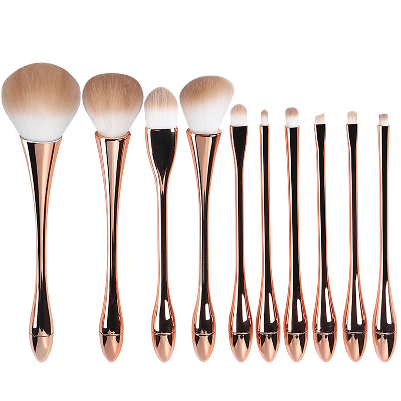 Portable Hot sale custom logo professional makeup pink brush set 10 piece packaging bag makeup beauty brushes