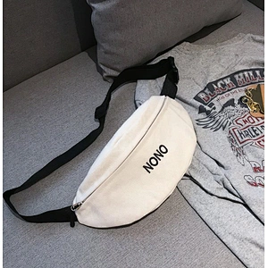 Canvas women ladies new versatile cross-body bag personalized chest bag leisure Waist bag Fanny pack