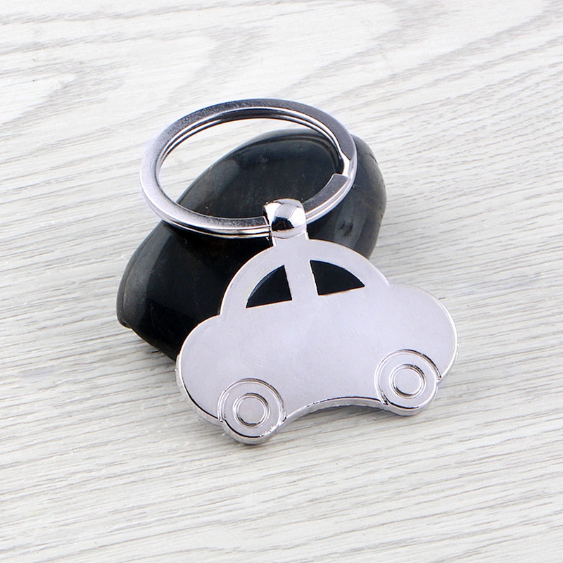 Custom zinc alloy material car shape plating nickle metal keychain New Fashion Jewelry Car Keychain