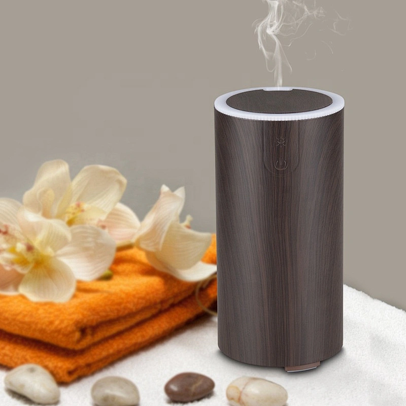 Usb Mini Ultrasonic Wood grain Cool Mist Air Humidifier Portable LED Night Light Essential Oil Aroma Car Diffuser