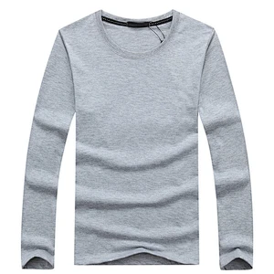 Men's cotton round collar loose-fitting oversize shirt for cultural advertising wholesale custom logo long sleeve t shirts