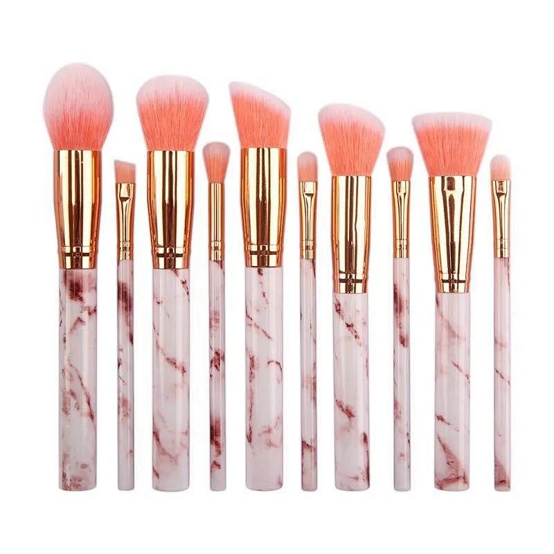2020 Wholesale Promotion Custom New Marble Handle Acrylic Beauty Painting Tools Nail Air Makeup Brush