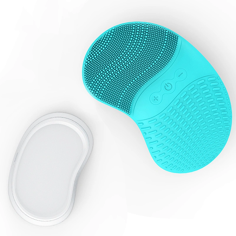 Mini portable waterproof sonic Handheld  electric  silicone  face brush electric face mask face  cleaner  exfoliating brush