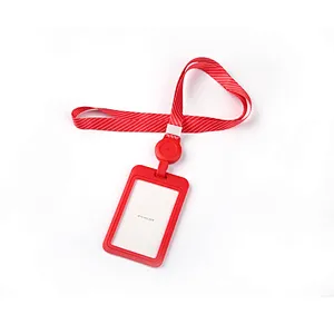 Wholesale custom logo Double-sided lanyard  working waterproof id card holder