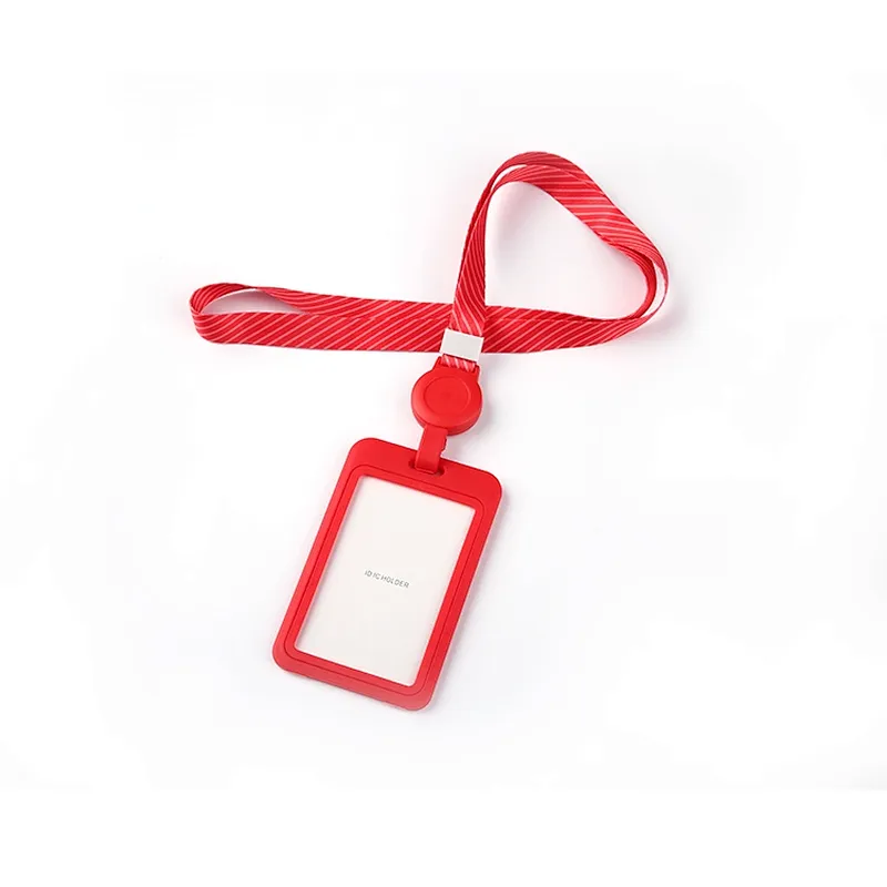 Wholesale custom logo Double-sided lanyard  working waterproof id card holder