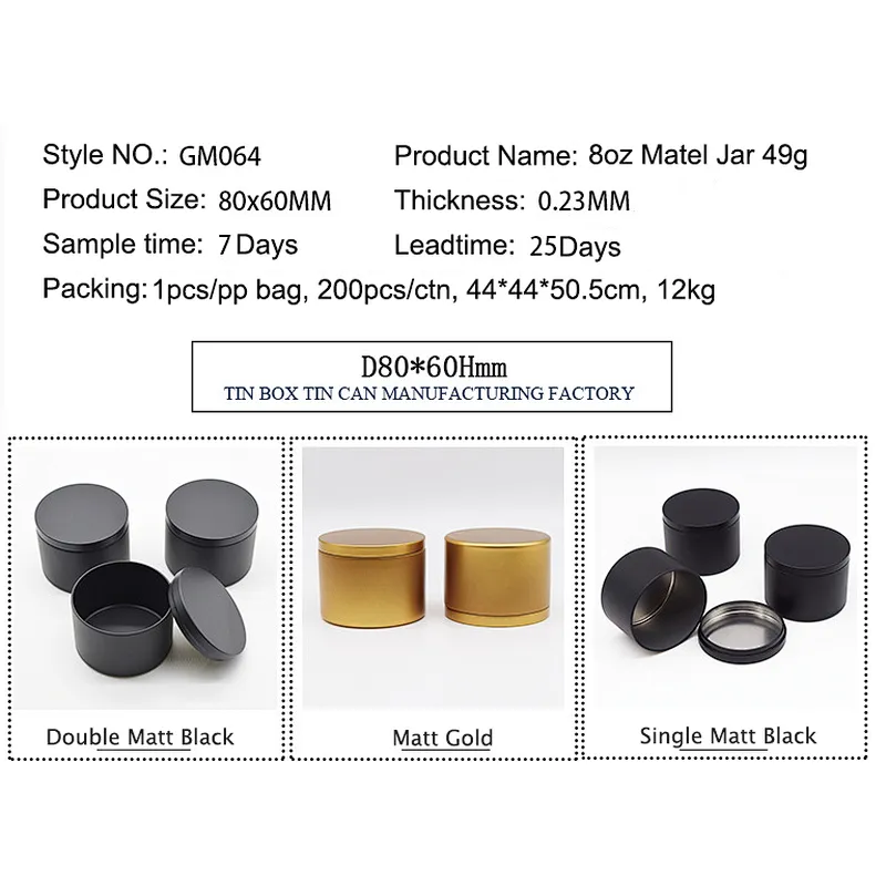 New Arrival Tin Box with Metal Wooden Lid Scented Candle Jar Mini Storage Tin Jar Candles Holder Empty Container