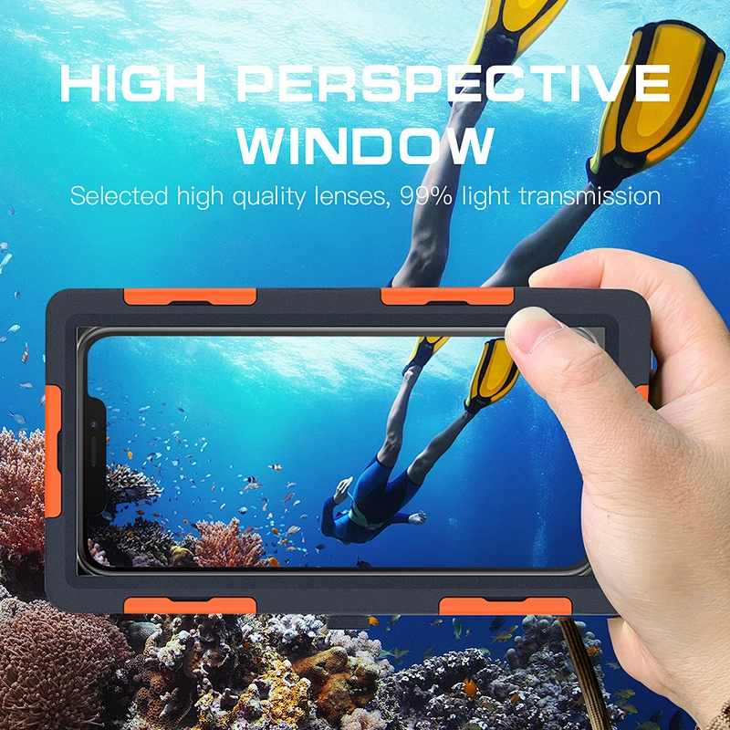 Hot sale custom logo High-strength waterproof standard waterproof swimming phone shell