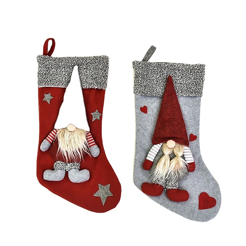 Supplies wholesale promotion Christmas decorations creative Norse forester red Christmas stocking gift bags