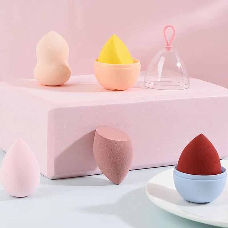 High quality Promotional Gifts makeup sponge custom logo  popular string egg box storage  beauty makeup sponge
