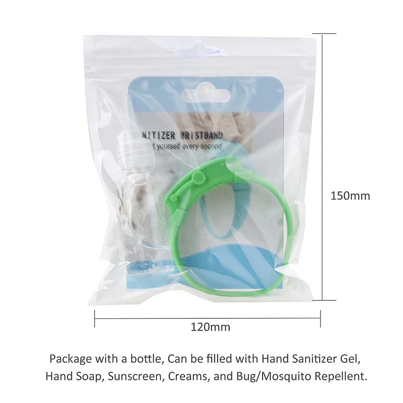 Separate silicone watch type hand sanitizer containers Portable Silicone hand sanitizer wristband