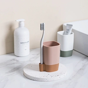 Home  mouthwash cup with  toothbrush holder toothbrush holder antislip water filter hole anti fall toothbrush cup