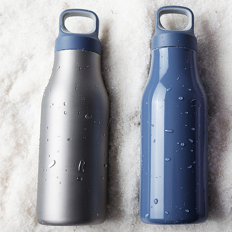Sports thermal cup men and women simple portable outdoor fitness bottle with crew lid double wall 304 stainless steel