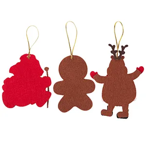 Fashion custom handmade felt craft Christmas tree decoration Wall-mounted Santa cute Claus Reindeer snowman