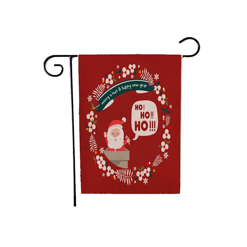 Advertising Custom High quality Double Sided printing seasonal Merry Christmas/Holiday party garden Decorations flag
