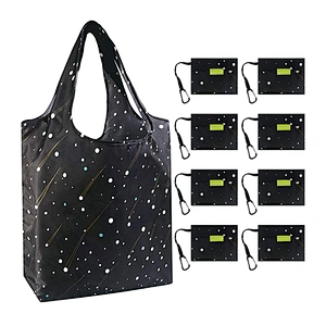 Waterproof polyester single-shoulder bag shopping bags customized LOGO outdoor travel vest folding bags