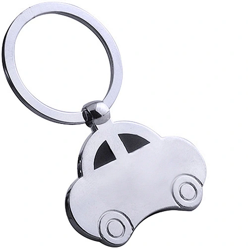 Custom zinc alloy material car shape plating nickle metal keychain New Fashion Jewelry Car Keychain