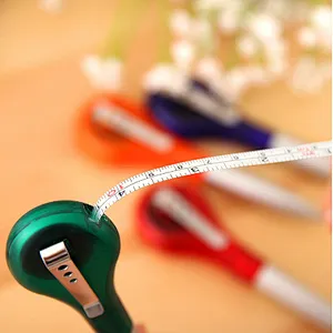 Custom advertising multiple use pen with measuring tape promotional gift ruler pen with logo