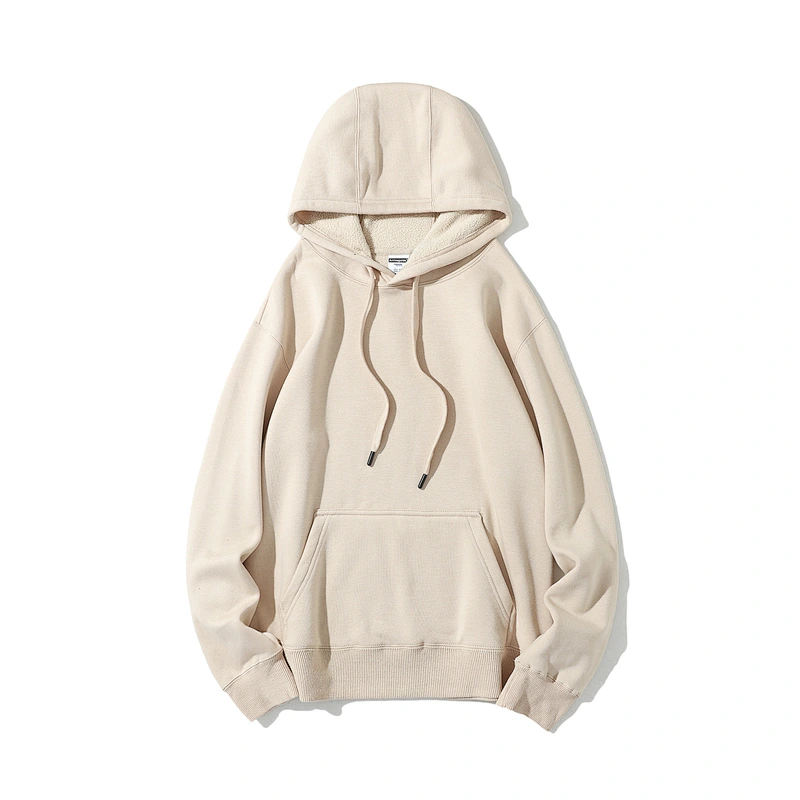 Custom fashion OEM  heavyweight plain oversize pullover men's hoodies multi color 350g fleece jumper