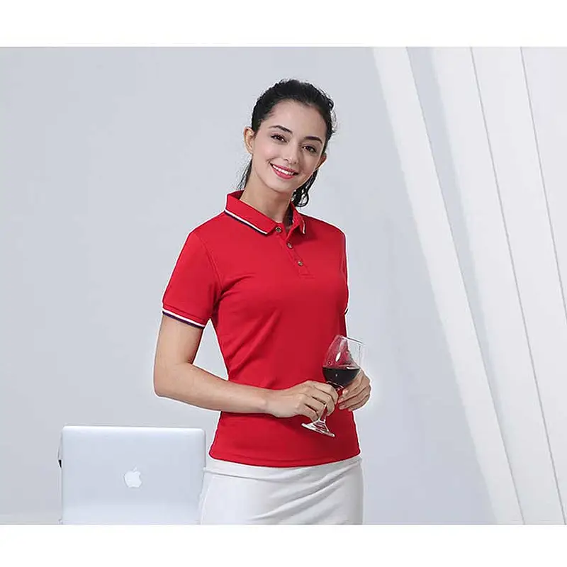 Promotion Advertising gifts Stylish customized logo  high quality sport cotton women sport Polo Shirts