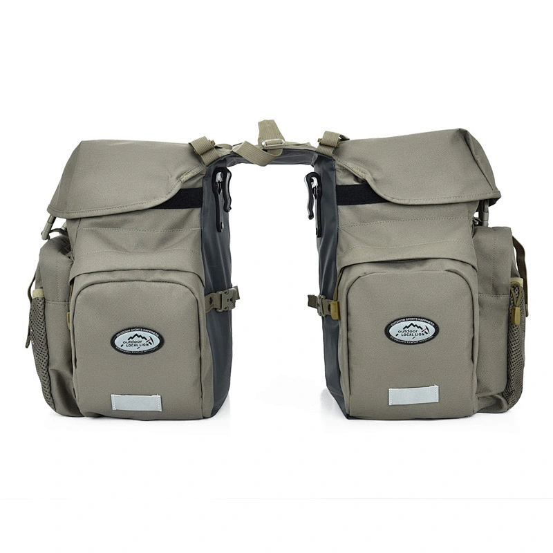 Custom outdoor waterproof large capacity backpack cross-country transport cycling bicycle saddle seat bag rear rack bag