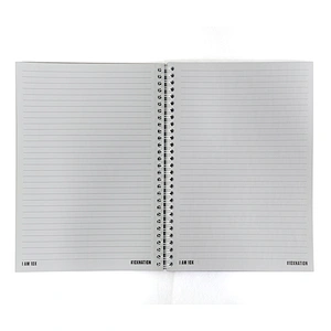 Hot sale 2021  transparent pvc cover A5 spiral Notebook  Custom  brand promotion business loose leaf notebook