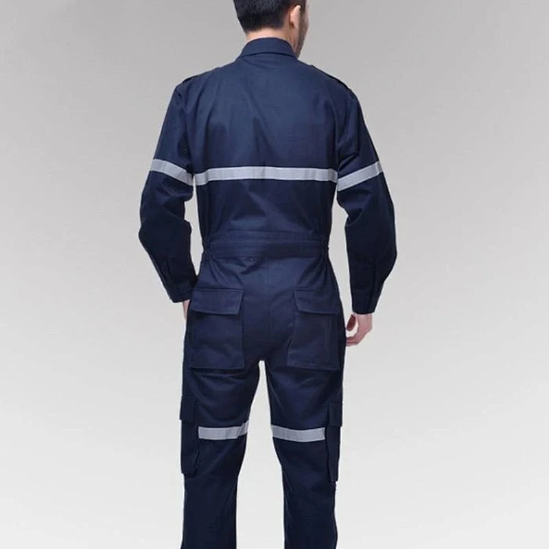 Long sleeve reflective jumpsuit customized labor insurance auto repair jumpsuit shipyard workers' uniforms