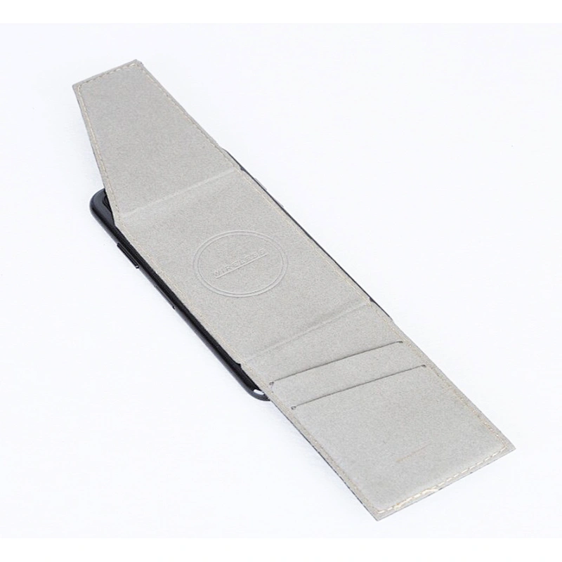 High Quality Custom logo RFID blocking PU leather backing adhesive phone stand &phone Credit Card Holders