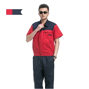 Hot sell Customized Logo Embroidery Short Sleeve Clothes OEM Worker Uniforms Workshop Supermarket Advertising Working out