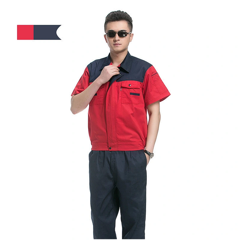 Hot sell Customized Logo Embroidery Short Sleeve Clothes OEM Worker Uniforms Workshop Supermarket Advertising Working out
