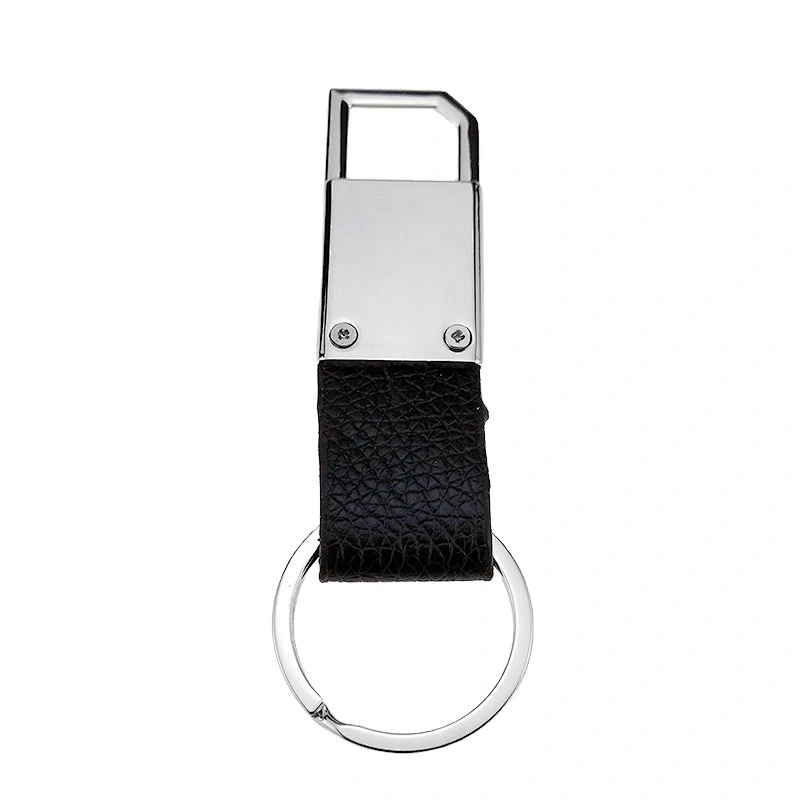 Top Sales High Quality luxury custom blank metal and leather car keychain key  promotional gift keychain