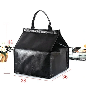 Wholesale Custom Logo Nonwoven Aluminum Foil Foldable Lunch Portable Cake Insulated Waterproof Soft Cute Ice insulation bag