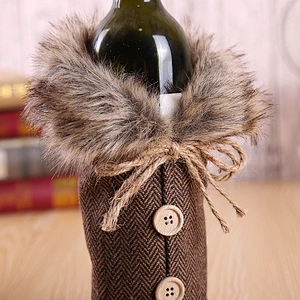 Hot selling Merry Christmas Wine Bottle Bags cover Xmas festival Party Table decoration gifts