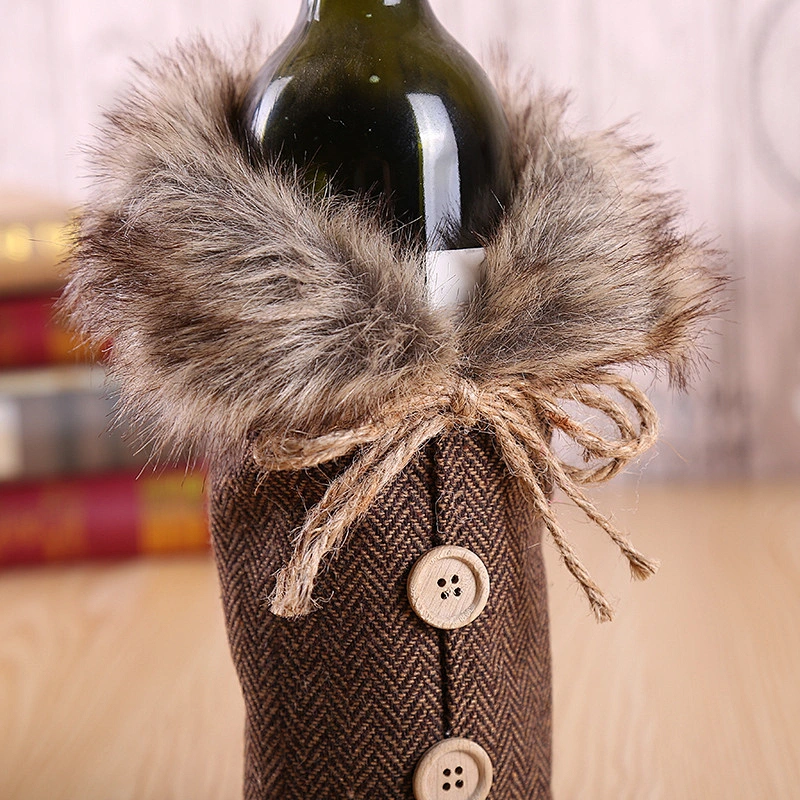 Hot selling Merry Christmas Wine Bottle Bags cover Xmas festival Party Table decoration gifts