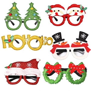 Wholesale custom promotional gifts Christmas decoration supplies Santa cute Christmas glasses