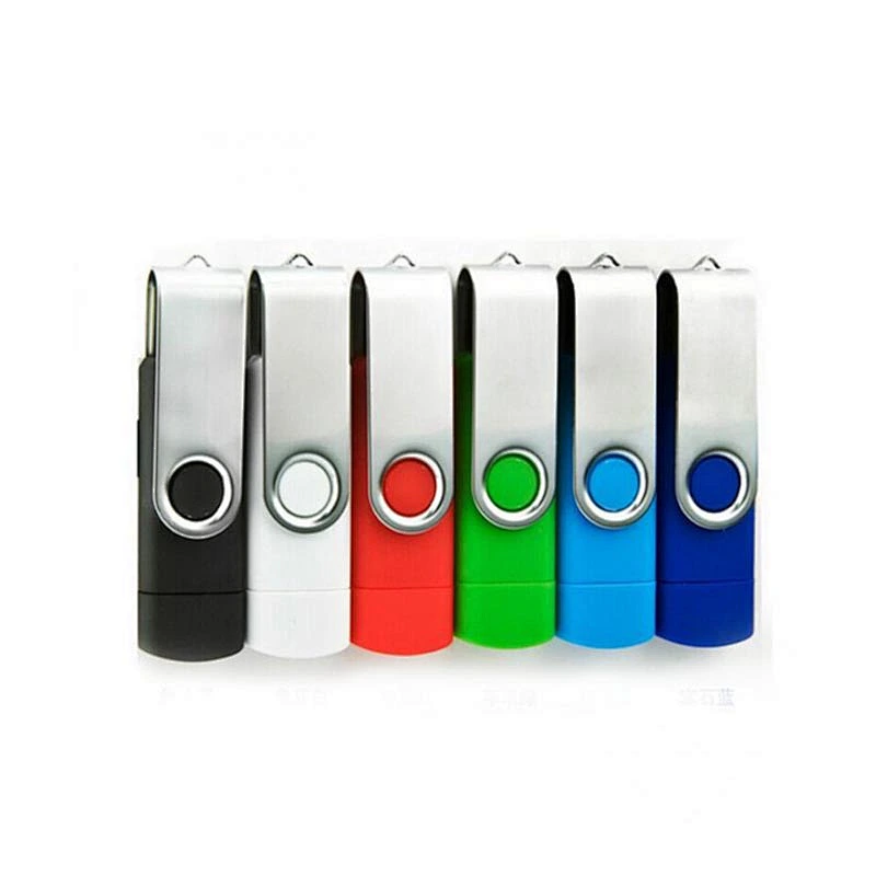 High Quality  Hot Sale custom logo 2 In 1 Swivel Flash Drive Corporate Promotional Gifts   portable  Usb Flash Drive