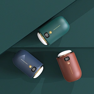 Hot Selling Custom OEM brand Multifunctional USB Rechargeable Heater Power Bank Projection Lamp Hand Warmer